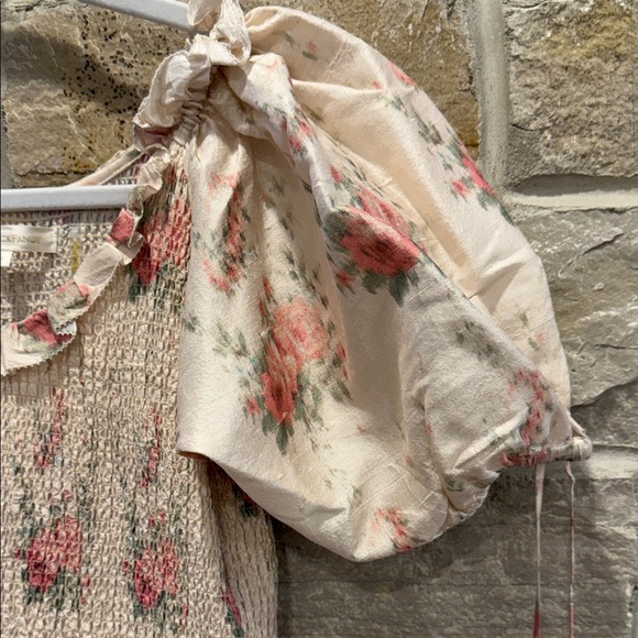 LoveShackFancy Silk Floral Puff Sleeve Dress and GRATIS! - Picture 4 of 12